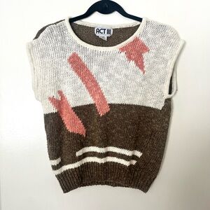 ACT III Vintage Women's Sweater with Pink Accents